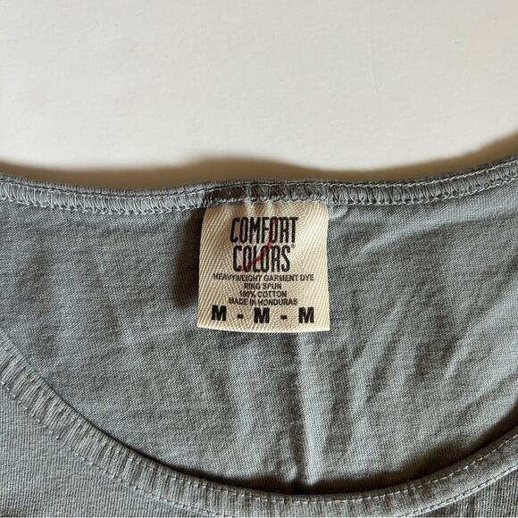 Comfort Colors Gray Yellow Sun South Padre Island Texas Tank Top Size Medium - Picture 6 of 7